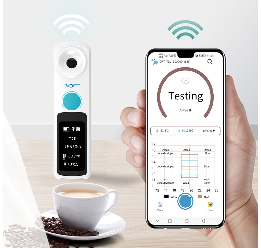 Купить DiFluid DiFluid Cofee Цифровой рефрактометр для кофе (0-26% TDS,  0-32% Brix) и приложение для смартфона, цена